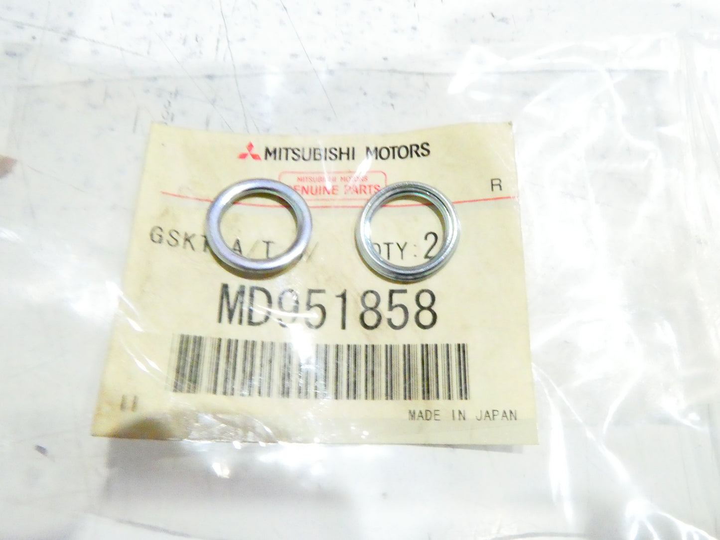 per auto mitsubishi 2 guarnizioni tappo scarico olio oil plug gasket md951858