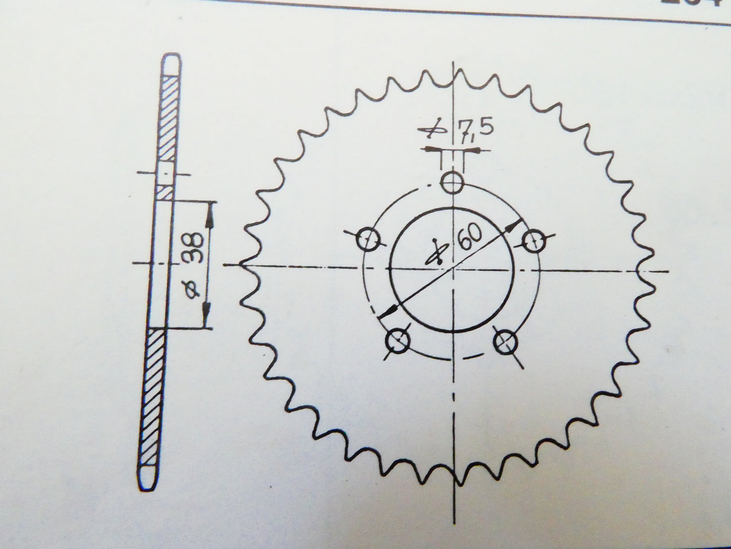 Per tomos sprint catena 5 fori moped sprocket rear passo 415 z 25 5 fori  motorino moped