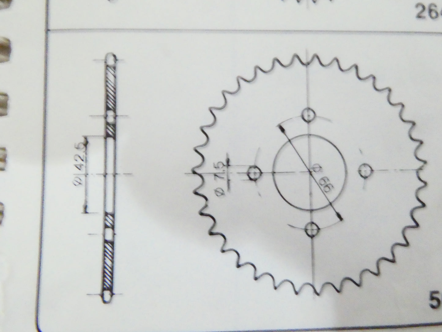 per ciclomotore 50 motorino corona trasmissione z30 505 per catena sprocket rear 4 fori passo 415 moped