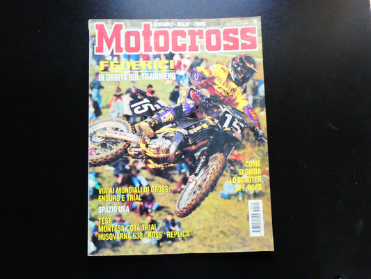 motocross rivista maggio 1995 ufo scooter aprilia rx50 husquarna 630 montesa cota prove trial enduro