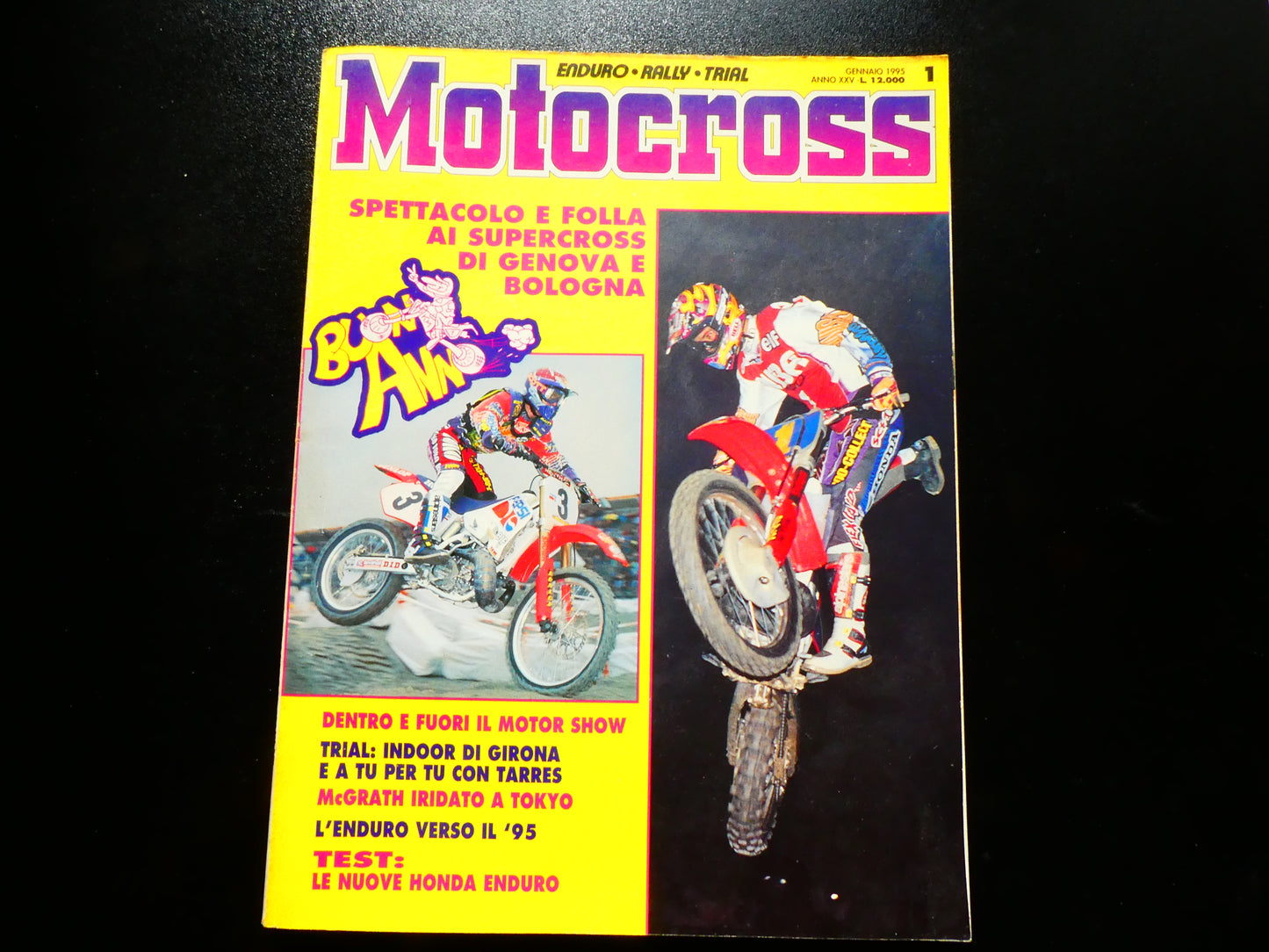 motocross rivista gennaio 1995 prova honda cre 125 250 500 scorpa works 295