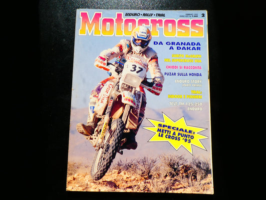 motocross rivista febbraio 1995 enduro trial rally tm enduro 125 250 1995