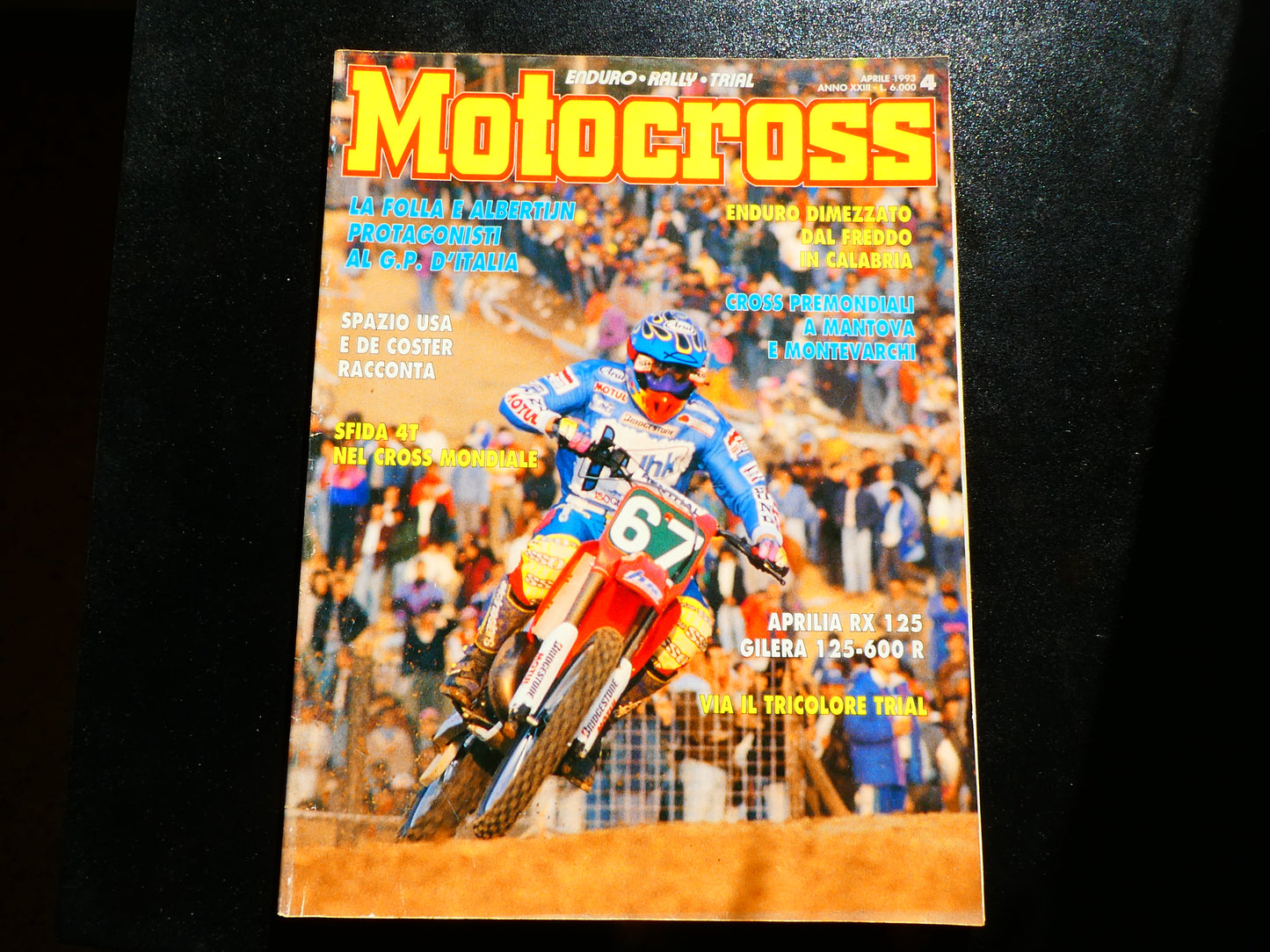 motocross rivista aprile 1993 aprilia rx 125 gilera r 125 600 r tecnica husaberg husquarna 4t cross