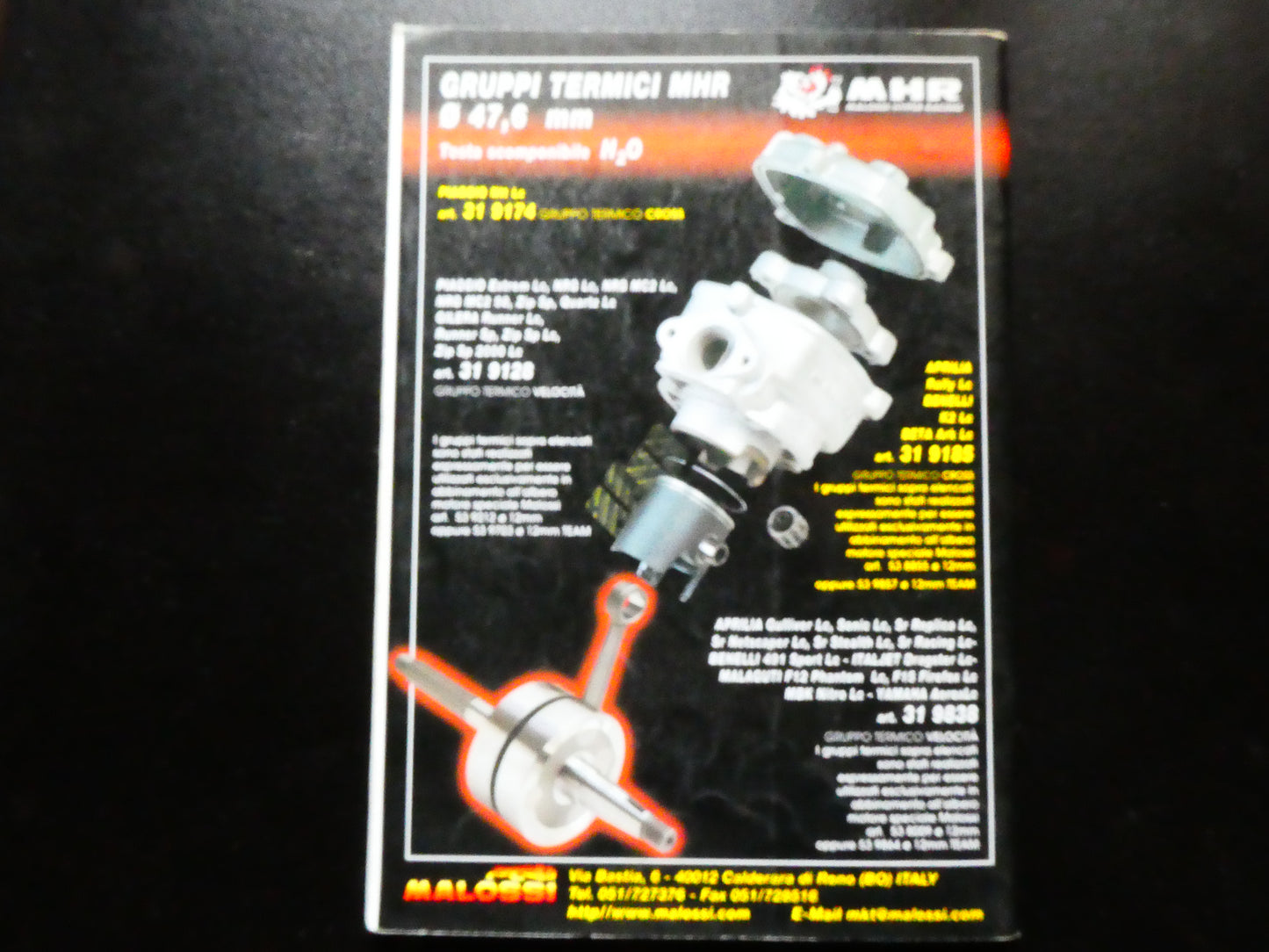per malossi catalogo scooter  2000 cilindro gruppi termici variatori universe of the scooter