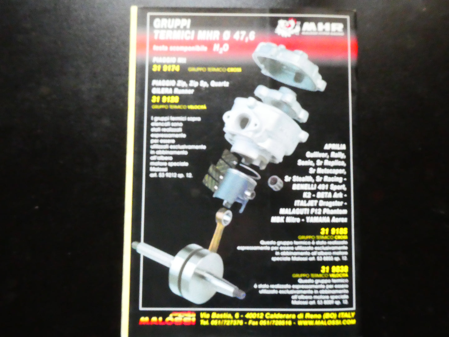 per malossi catalogo 1998 cilindro gruppi termici marmitte universe of the scooter