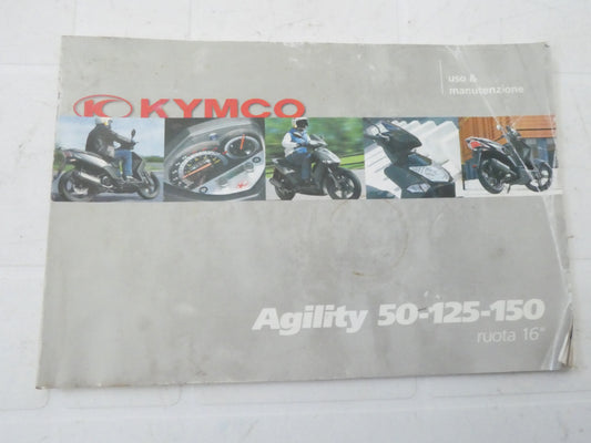 per kimco Agility 50 125 150 libretto manuale uso manutenzione scooter italiano