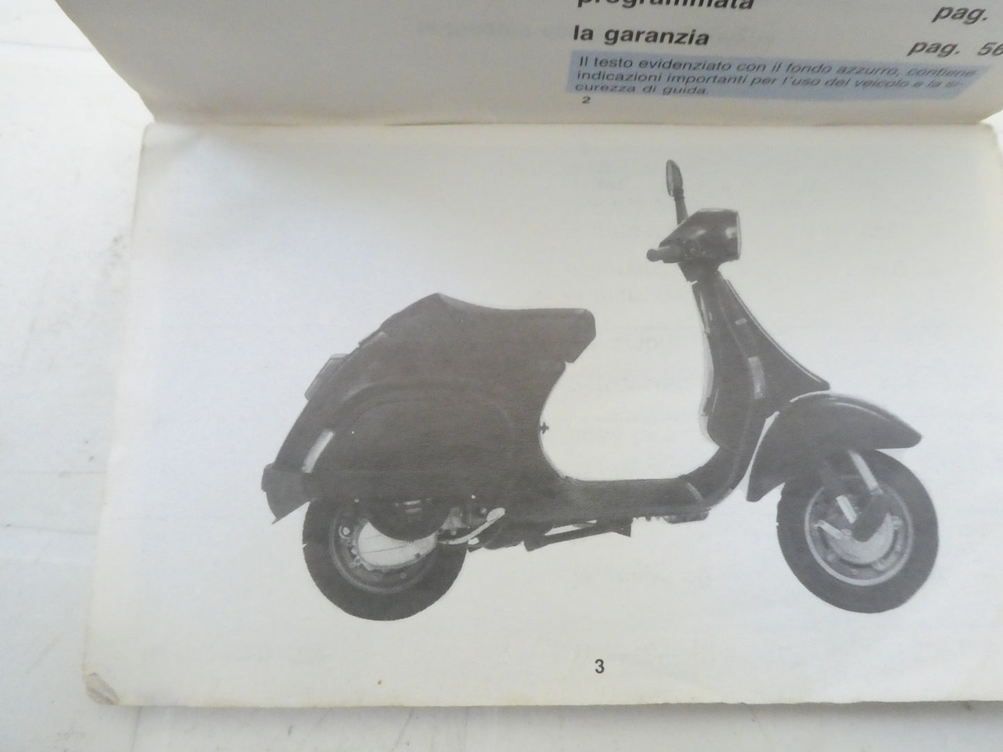 per Piaggio vespa 50 hp 3 marce libretto uso manutenzione istruzioni manuale