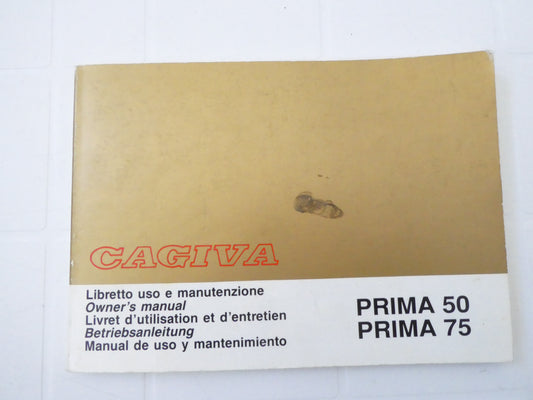 per Cagiva prima 50 75 manuale uso manutenzione moto lingue ita/ing/fra/ted/spa owner s manual