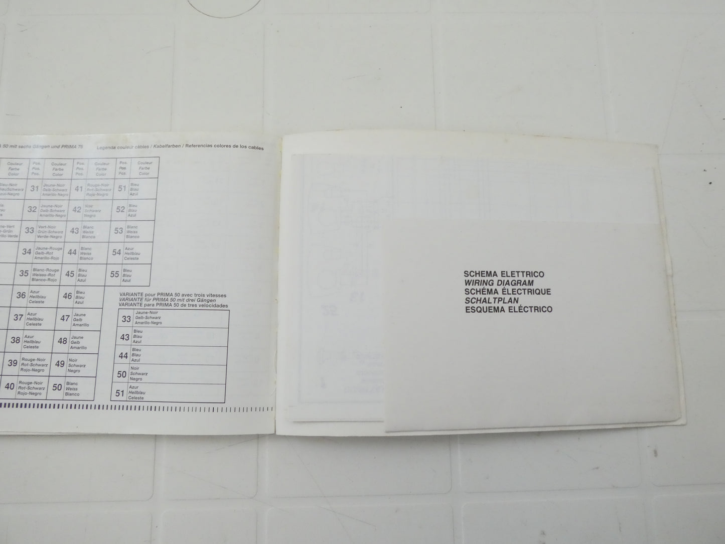 per Cagiva prima 50 75 manuale uso manutenzione moto lingue ita/ing/fra/ted/spa owner s manual