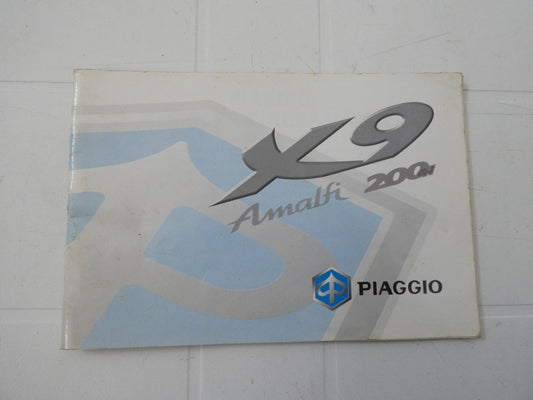 Per Piaggio x9 200 amalfi 4v libretto manuale uso manutenzione scooter lingua italiano