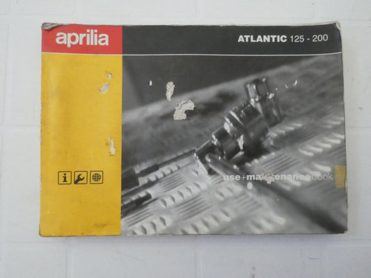 Per aprilia 125 200 atlantic libretto manuale uso manutenzione scooter italiano francese  tedesco