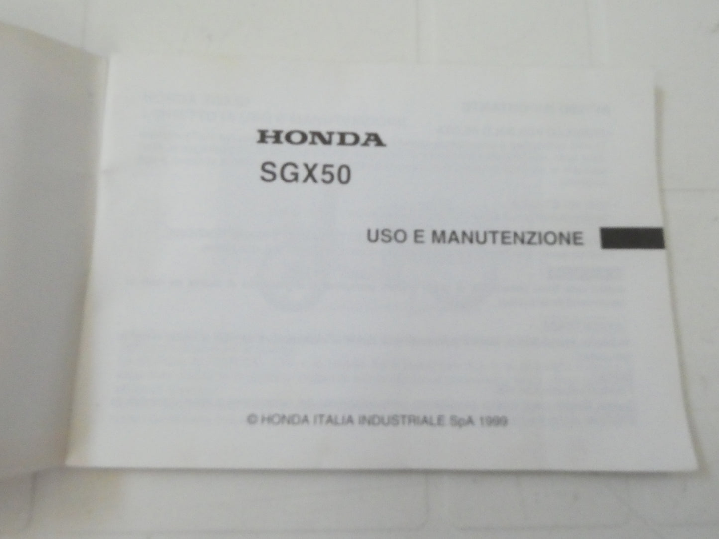 Per Honda 50 sgx sky scooter manuale uso manutenzione libretto
