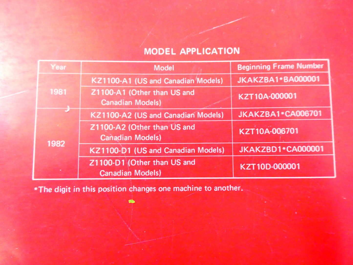 Per kawasaki KZ Z 1100 manuale officina moto manual workshop service motorcycle