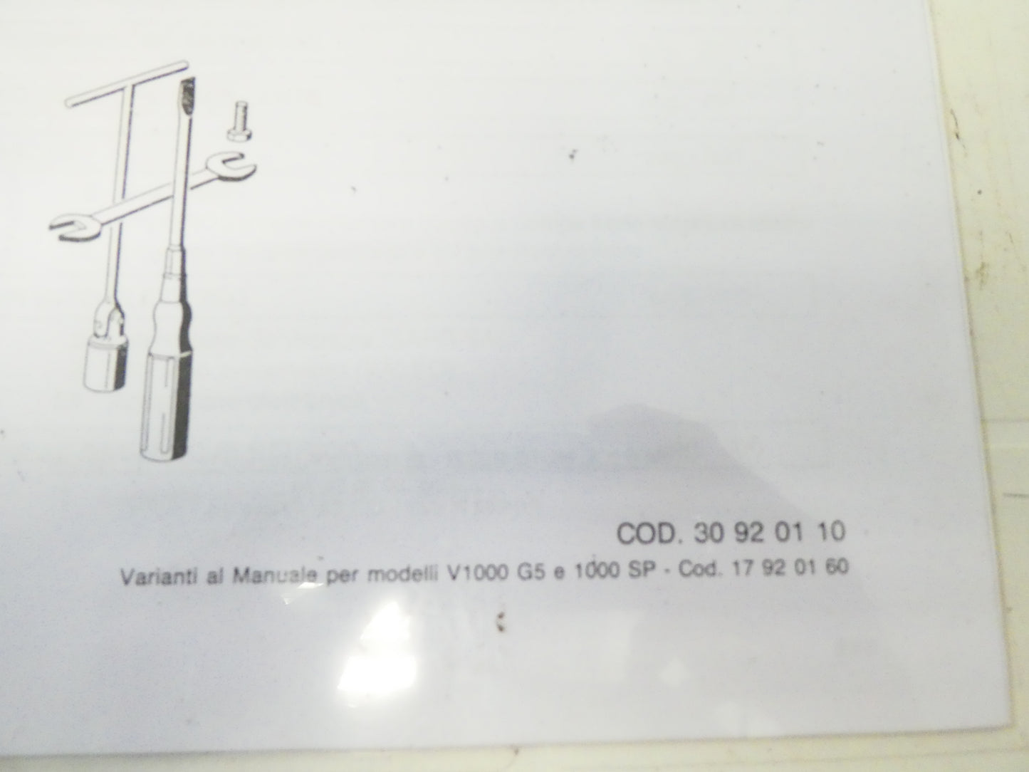 Per moto guzzi 1000 sp 3 serie variante catalogo manuale officina italiano coppia
