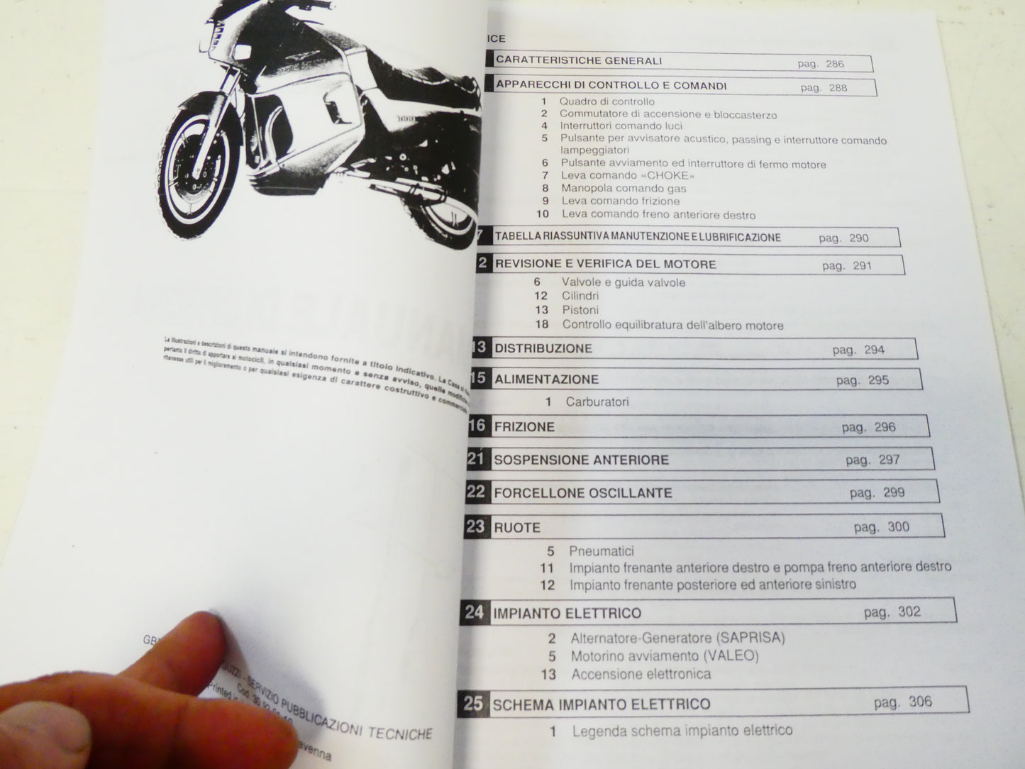 Per moto guzzi 1000 sp 3 serie variante catalogo manuale officina italiano coppia