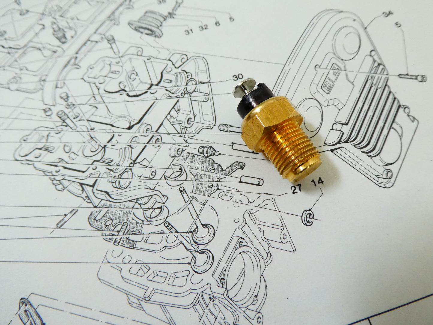 Per gilera rc 600 89 90 bit 4 termistore  testata testa motore Temperatura acqua moto thermistor motorcycle