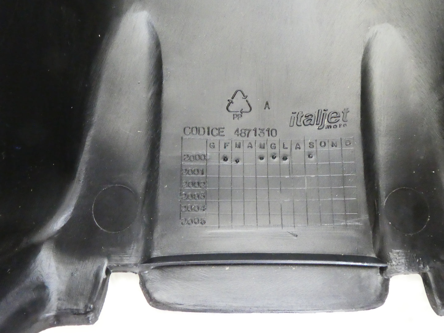 Per italjet millenium 100 4871310 parafango anteriore posteriore front read mudguard