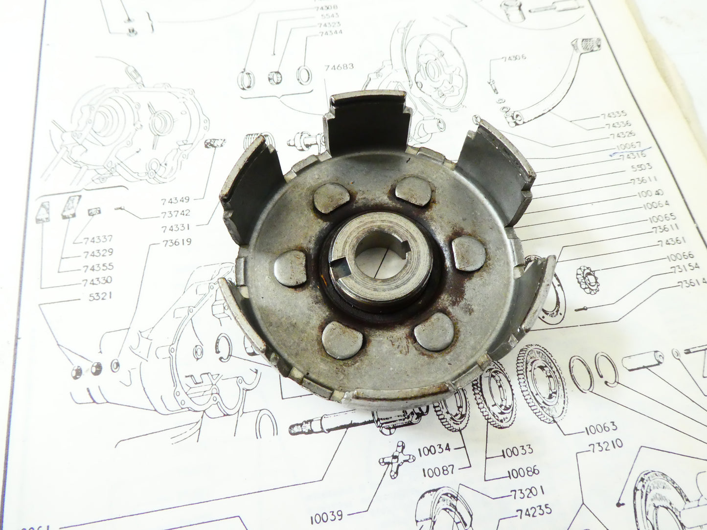 per piaggio vespa 50 hp campana mozzo ragno frizione motore basket clutch smallframe 286012