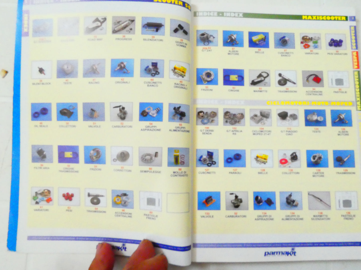 Catalogo n4 cilindri marmitte parti parmakit vespa scooter ciclomotori moped pag 150