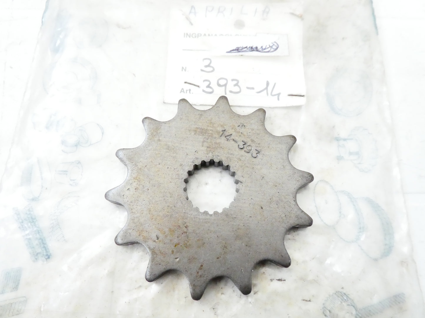 per moto aprilia etx 125 tureg 1986  rotax  enduro pignone catena sprocket chain z14 393