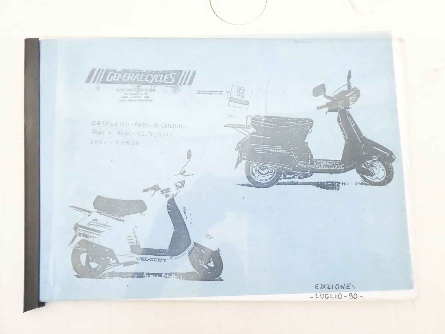 per scooter peugeot 50 sc 80 sc 50sr metropolis 1990  catalogo parti ricambi italiano ristampa fotocopia