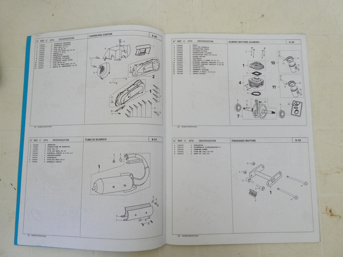 per scooter peugeot elyseo eu 50 06 2001  catalogo parti ricambi italiano