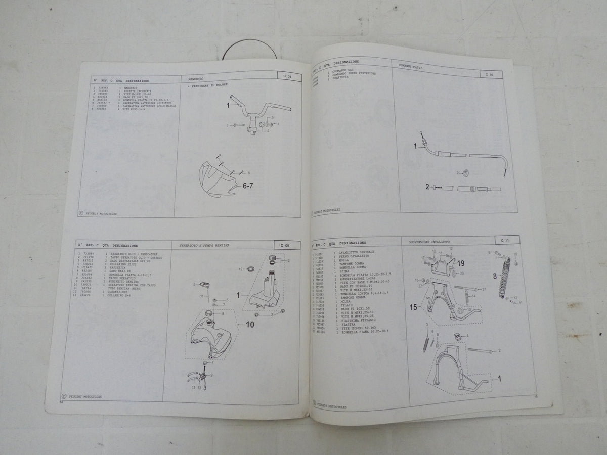 per scooter peugeot vivacity 50 avr 1999 catalogo parti ricambi italiano