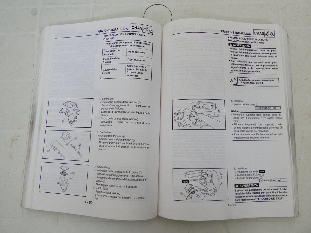 per moto  yamaha fjr 1300 n 2001 manuale officina libro riparazione 5jw-28197-h0