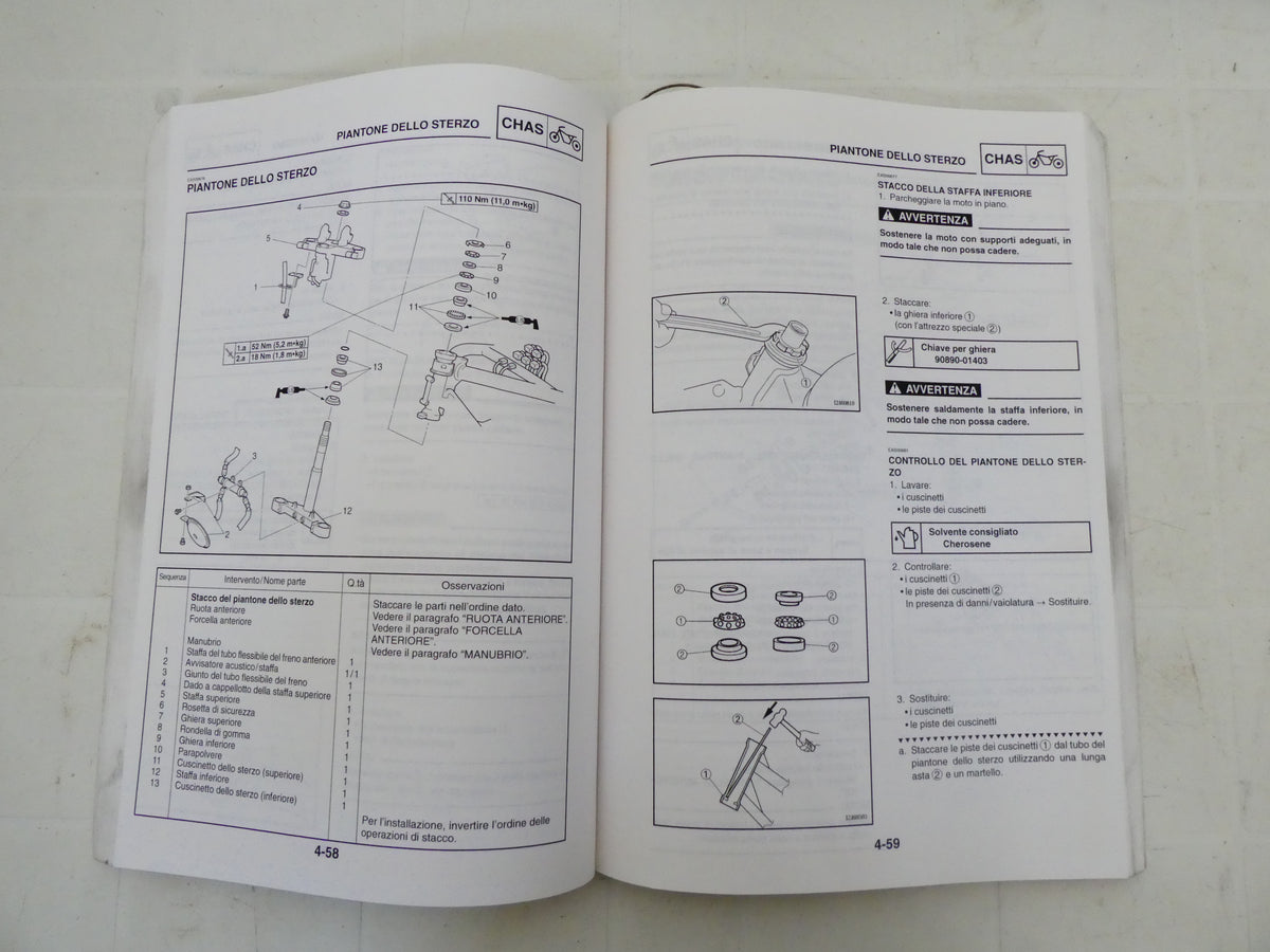 per moto yamaha fzs 1000 fazer 2001 manuale officina riparazione libro italiano 5lv-28197-h0