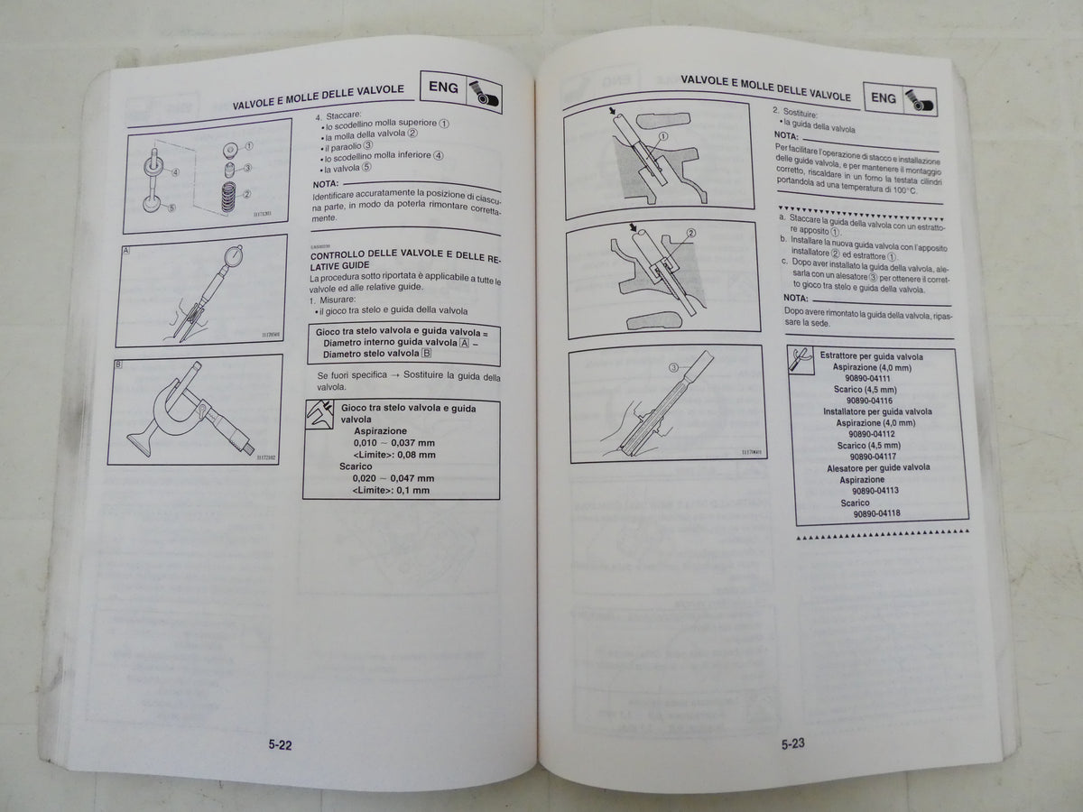 per moto yamaha fzs 1000 fazer 2001 manuale officina riparazione libro italiano 5lv-28197-h0