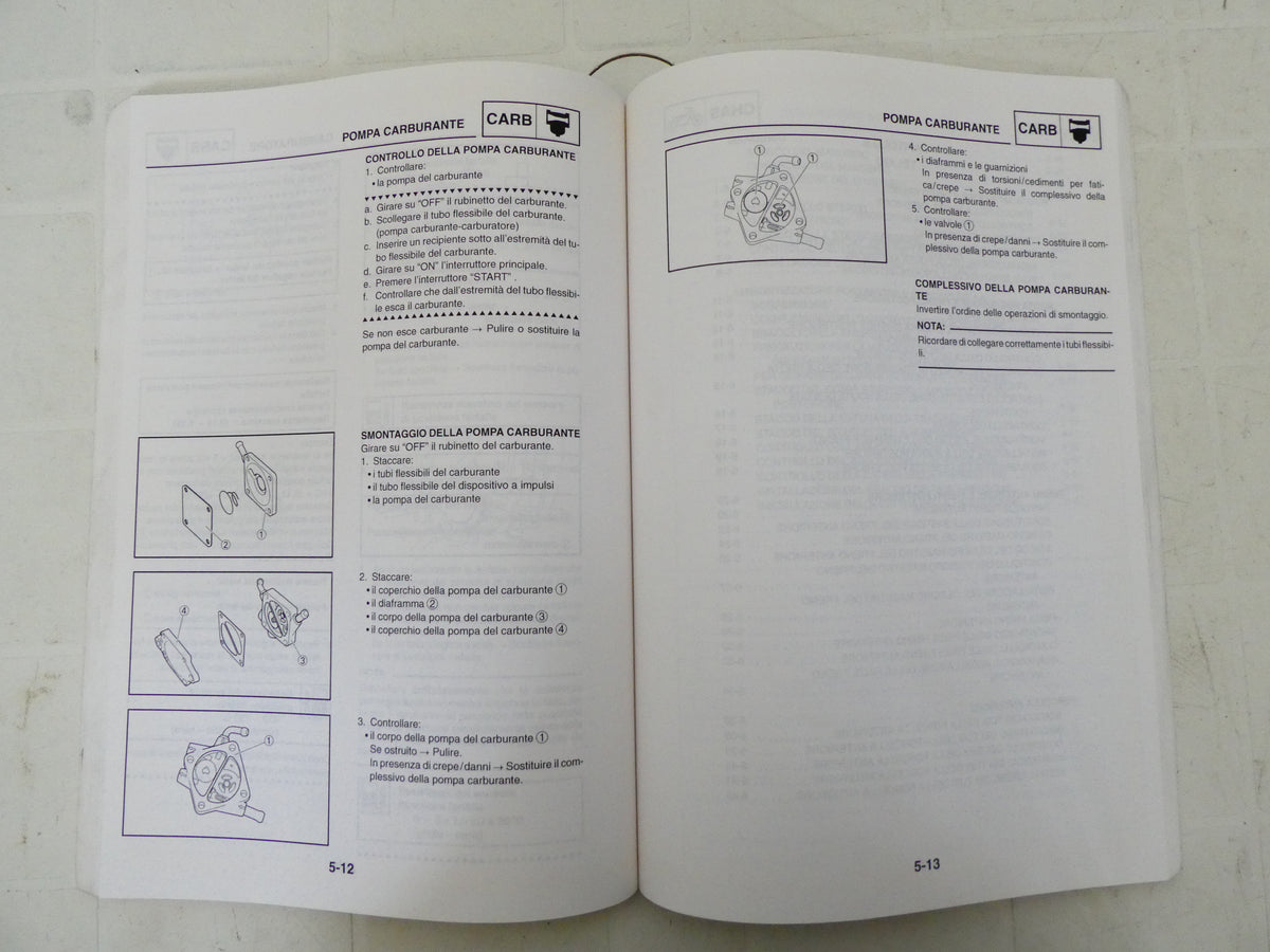 per moto yamaha xvs 125 2000 2001 manuale officina riparazione libro 5jx-28197-h0