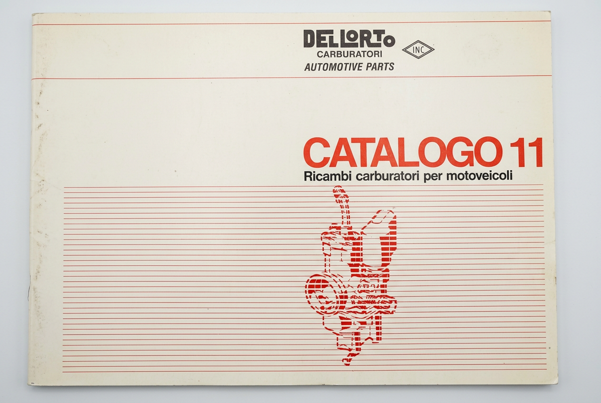Copertina catalogo Dell'Orto 11 ricambi carburatori