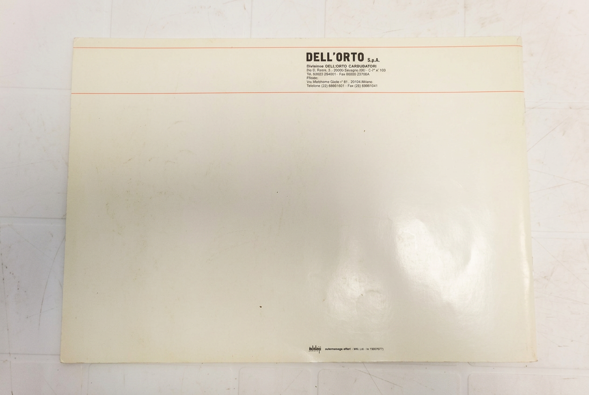 Retro del catalogo Dell'Orto 11