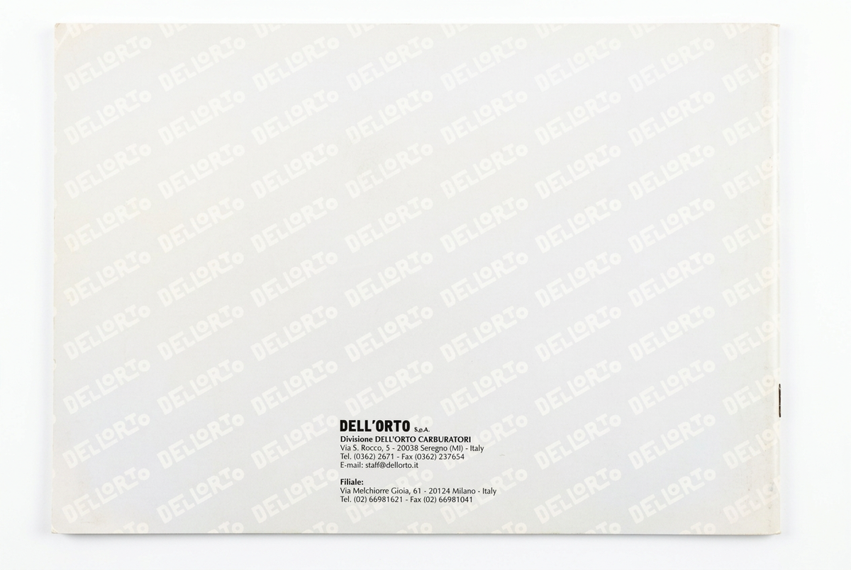 Retro catalogo ricambi Dell'Orto