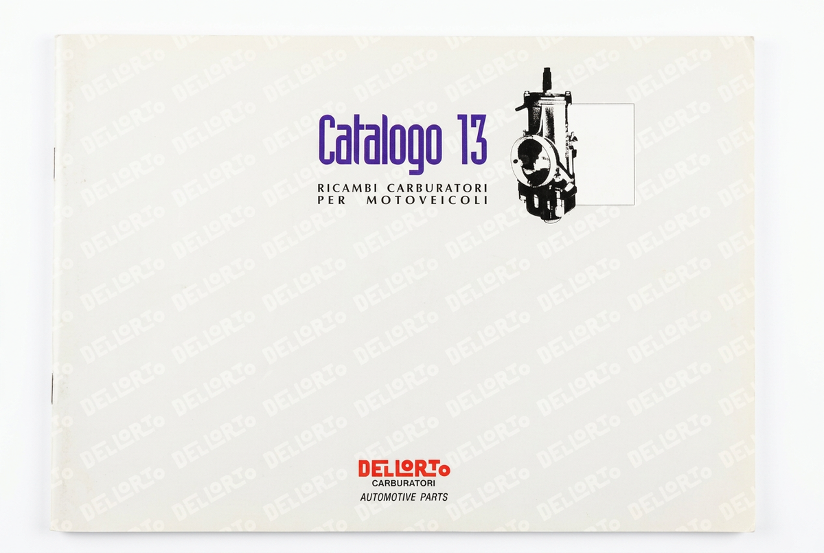 Copertina catalogo ricambi carburatori Dell'Orto Catalogo 13