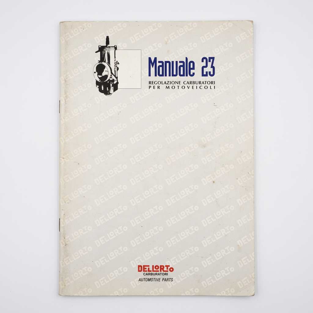 Copertina del Manuale 23 Dell’Orto per la regolazione dei carburatori