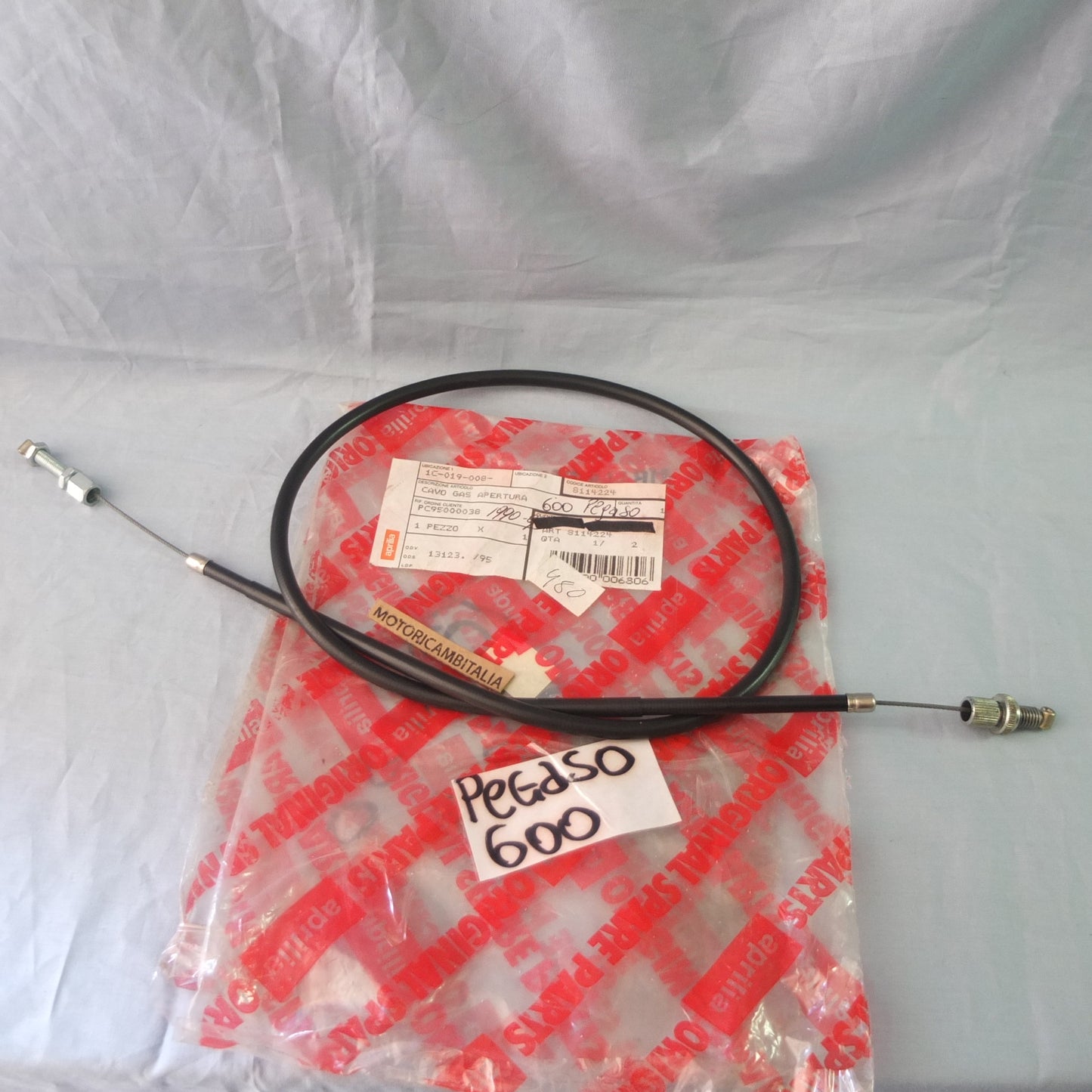 moto aprilia pegaso 600 90 91 cavo apertura acceleratore gas cable open throttle 8114224