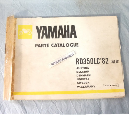 Per Yamaha rd 350 lc 82 4l0 moto part engine frame book manual parts manuale catalogo motore telaio  ricambi