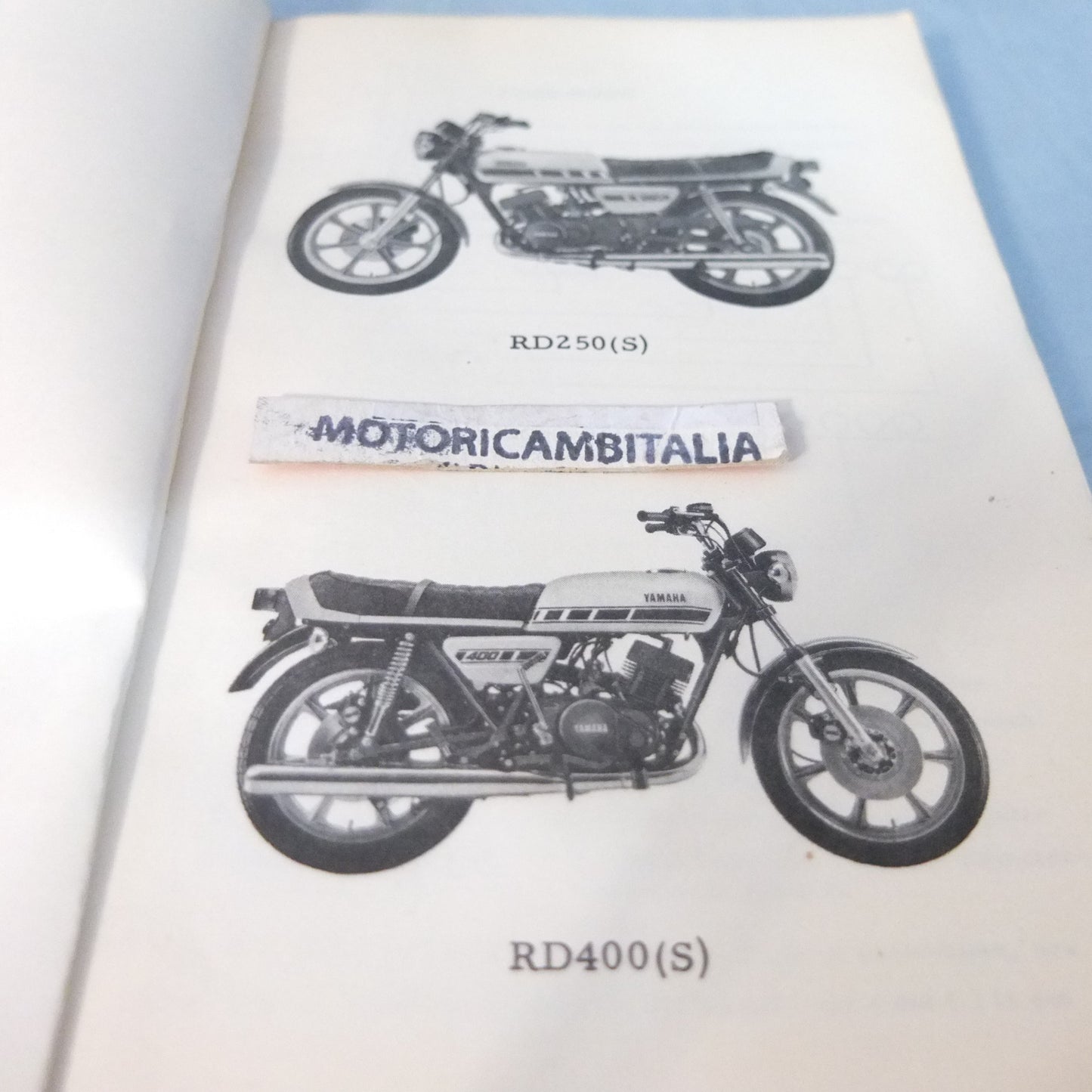 Yamaha RD 250 400 1977 1A3 1A2 1N9 Manuale parti di ricambio motore telaio moto owener's manual part