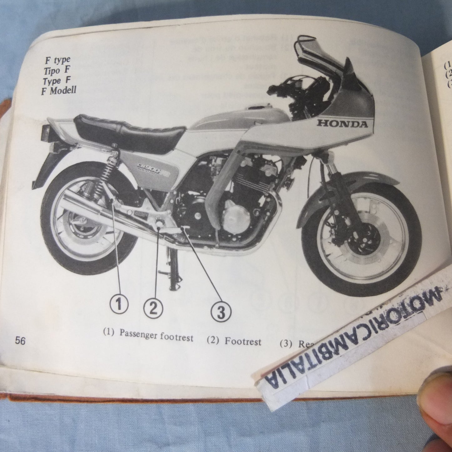 Per Honda cb 900 f2 manuale uso manutenzione moto motorcycle owners manual fahrer handbuch