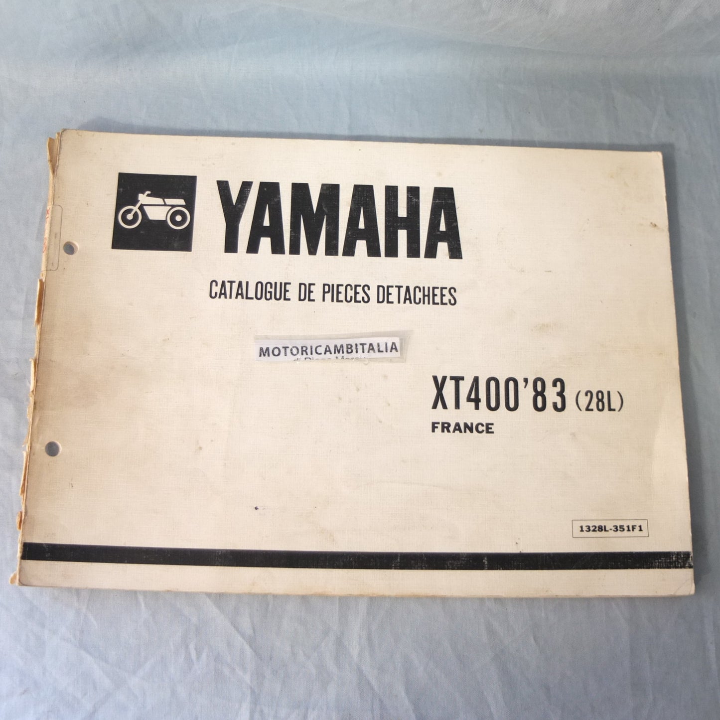 Yamaha xt 400 83 28l moto manuale catalogo parti ricambi catalogue de pieces detachees