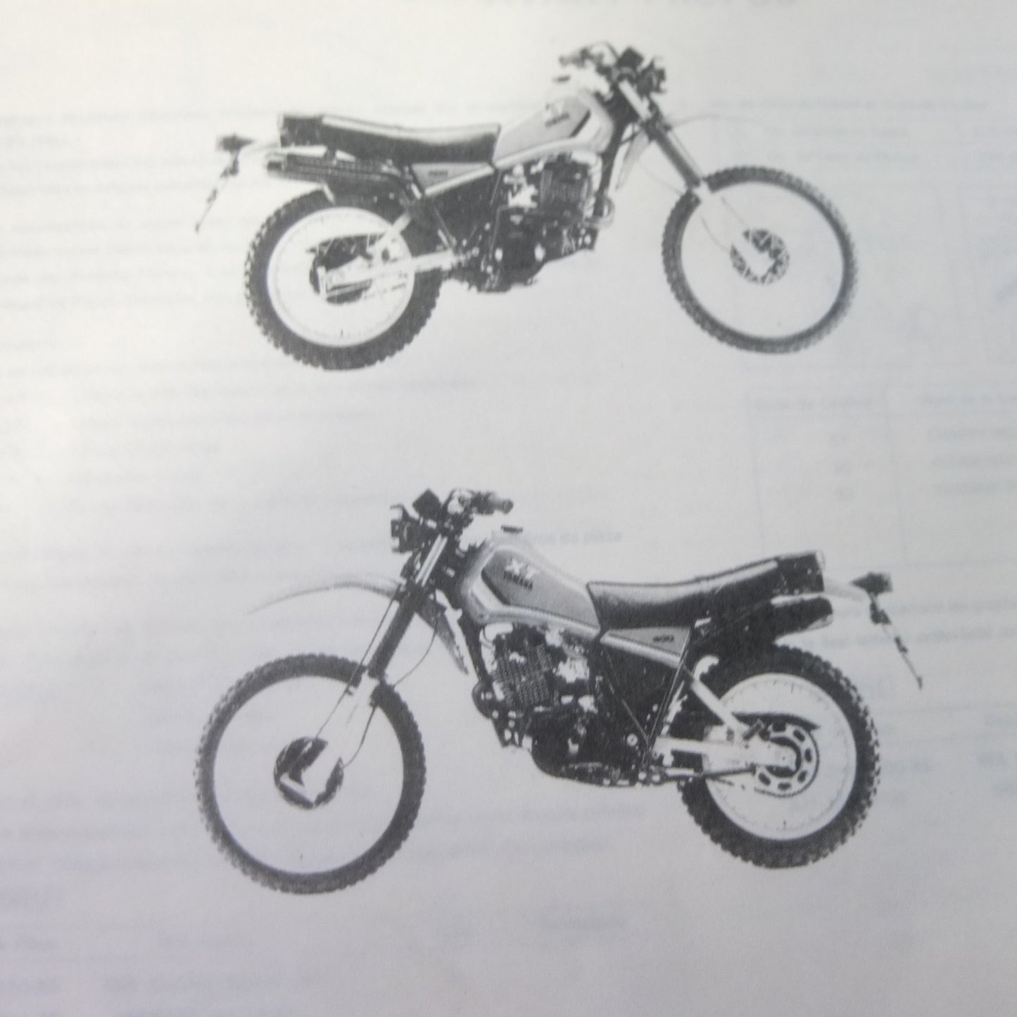 Yamaha xt 400 83 28l moto manuale catalogo parti ricambi catalogue de pieces detachees