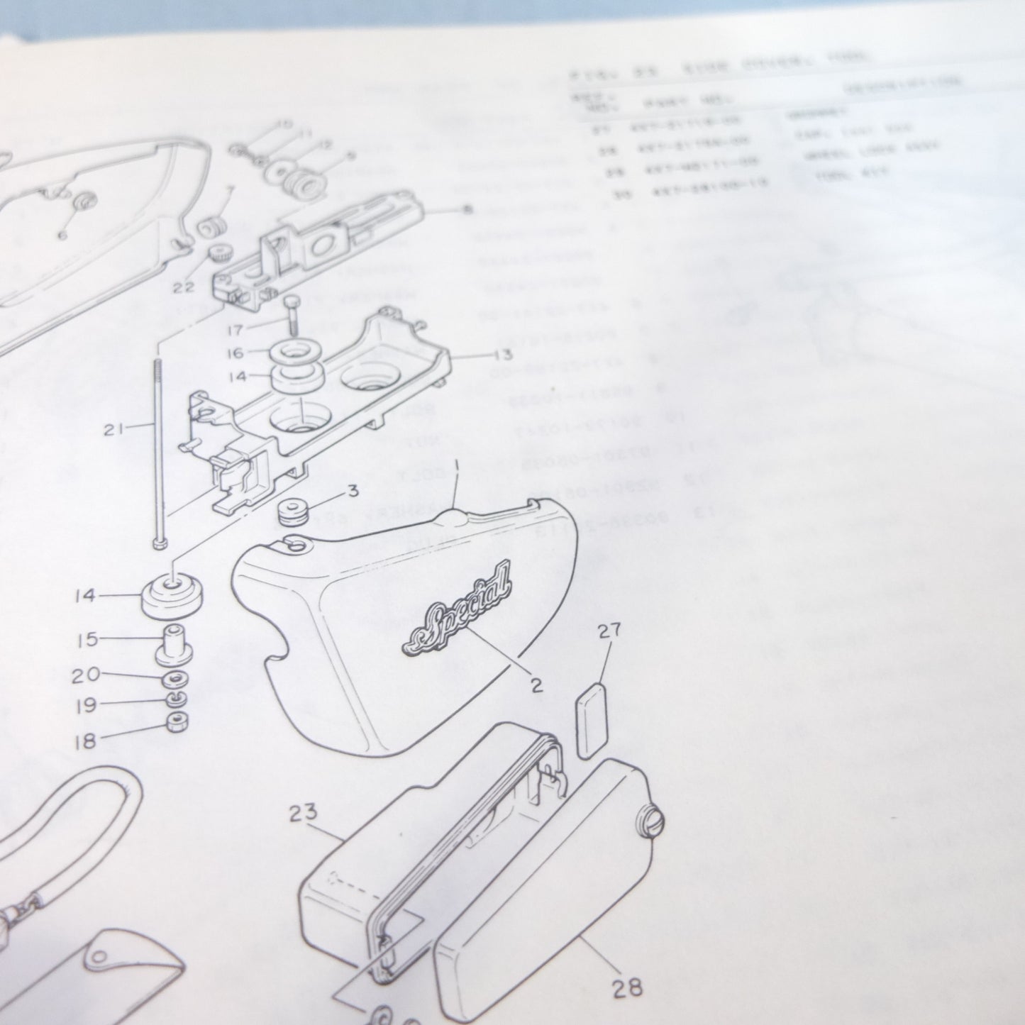 Yamaha xv 750 se 81 5g5 Manuale parti di ricambio motore telaio moto owener's manual part