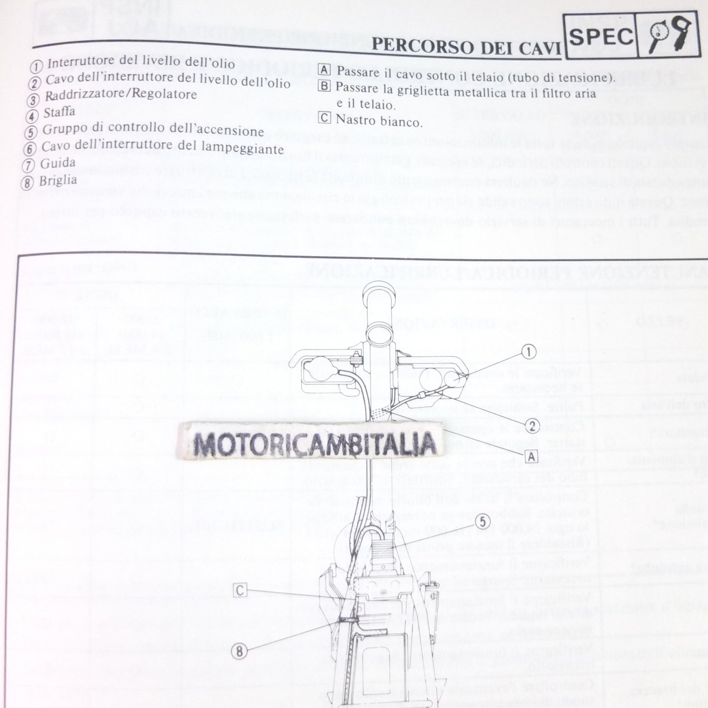 Per Yamaha dt 125 r 89 moto manuale assemblaggio concessionario motore telaio