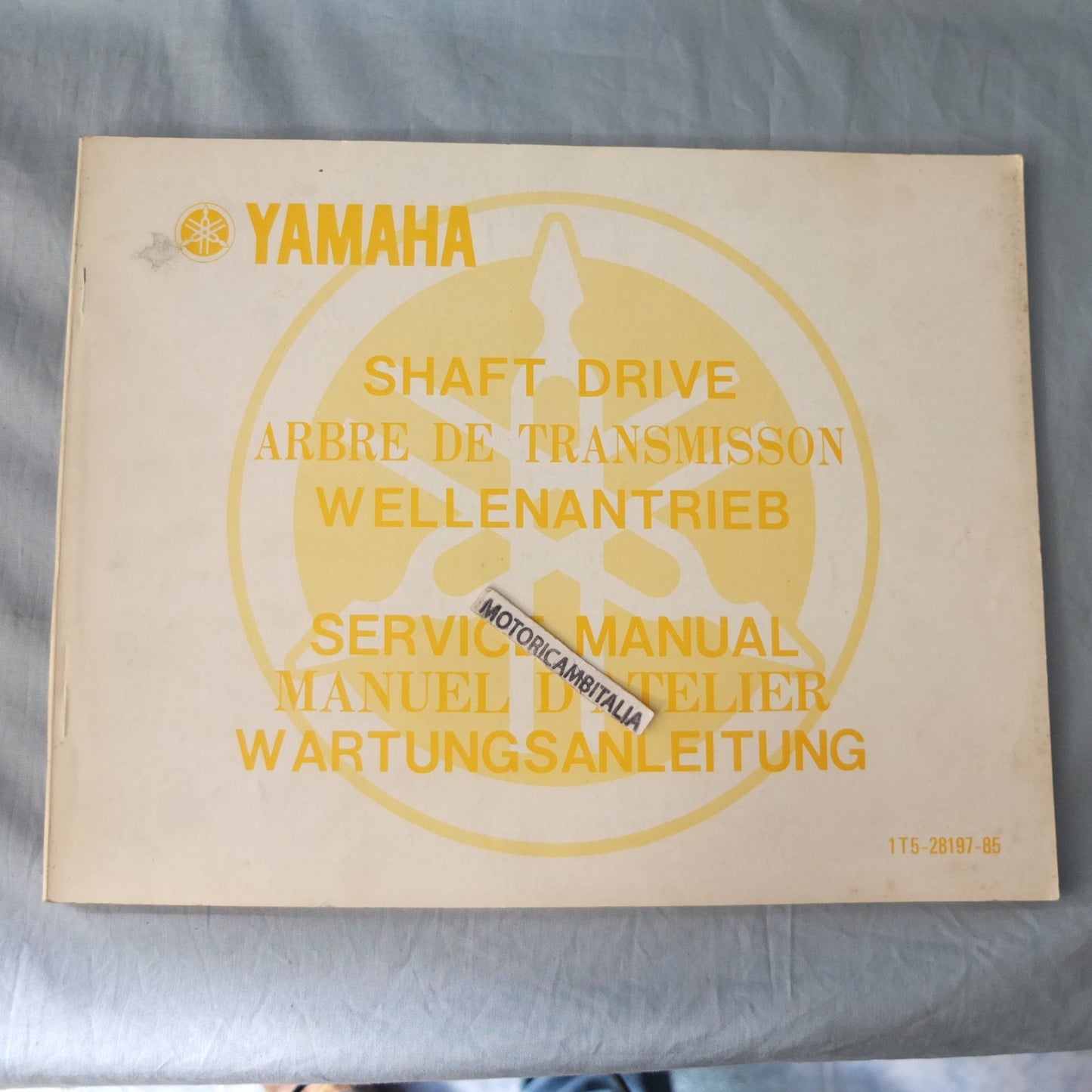 Yamaha moto manuale officina trasmissione ingranaggio shaft drive service workshop 1T5