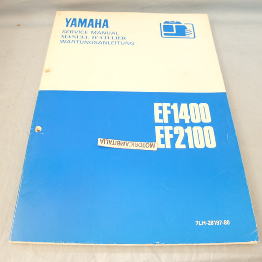 Per Yamaha generatore corrente EF 1400 2100 manuale riparazione uso e manutenzione servizio officina italiano