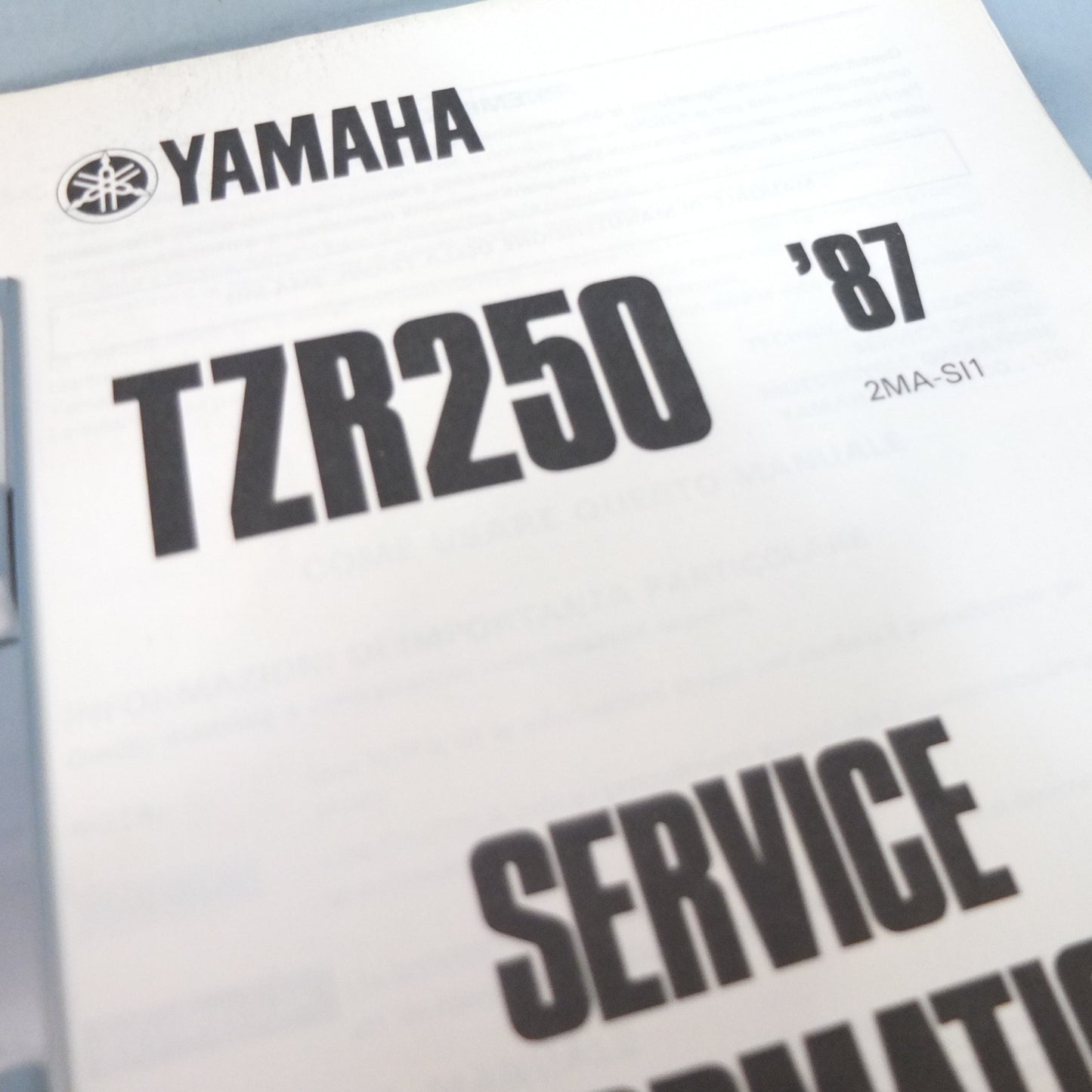 Yamaha tzr 250 2ma 1987 manuale servizio informazioni tecniche manutenzione moto