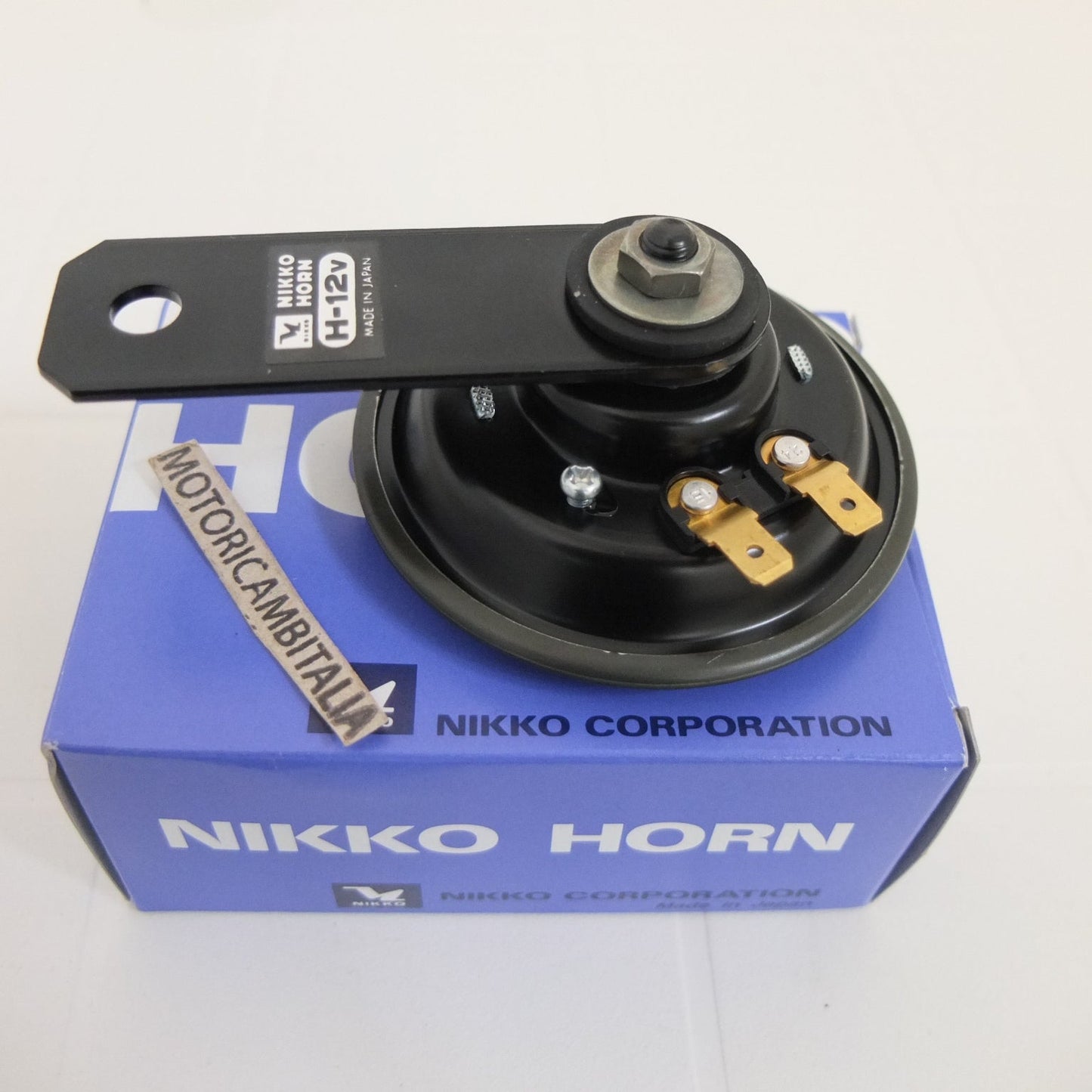 per moto triumph speed triple  claxon clacson horn 12v nikko nero black yf-12