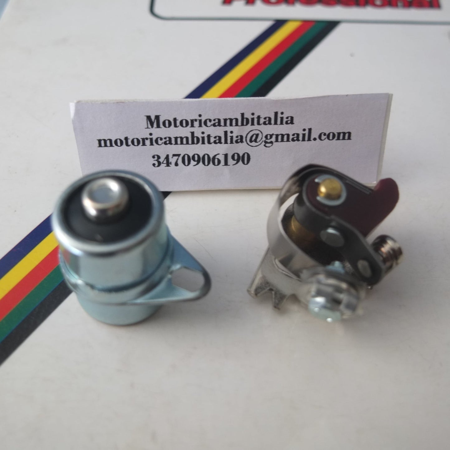 Kit Condensatore puntine contatti accensione volano Dansi per Morini MOK MK1 per Malaguti moped motorino