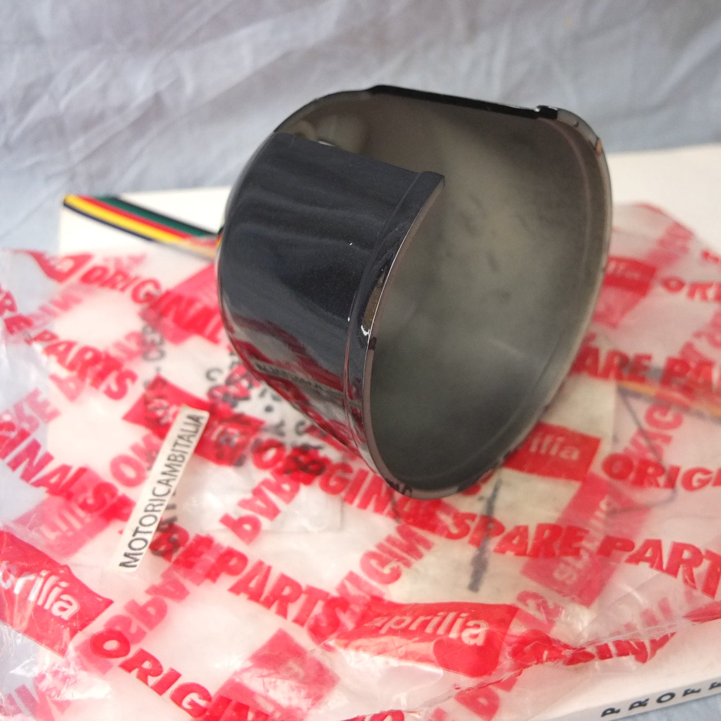 Aprilia af1 50 moto 8230882 cover guscio coperchio strumenti calotta sinistra contagiri nera